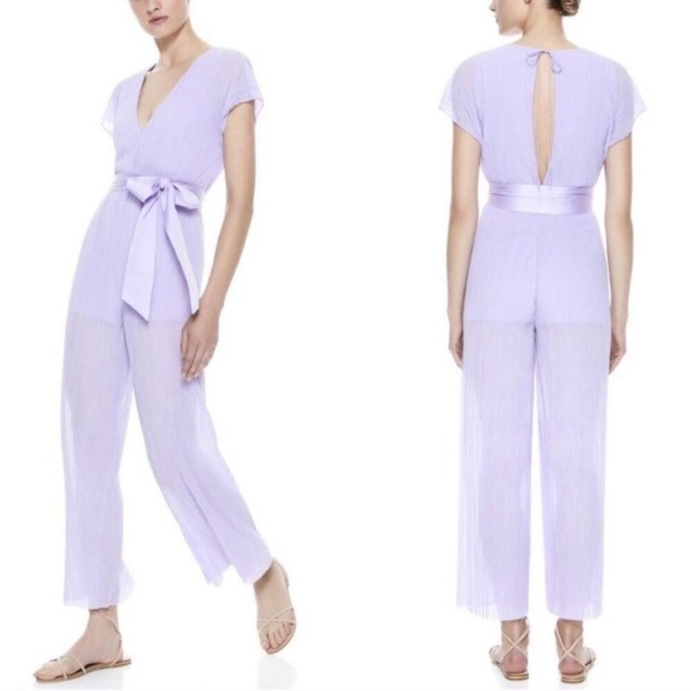 NWT Alice + Olivia Mitsue Gaucho Jumpsuit in Lavender Size 8 - Picture 16 of 16